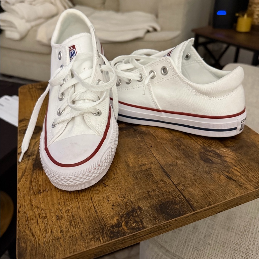 Converse Kids White and Red Sneakers